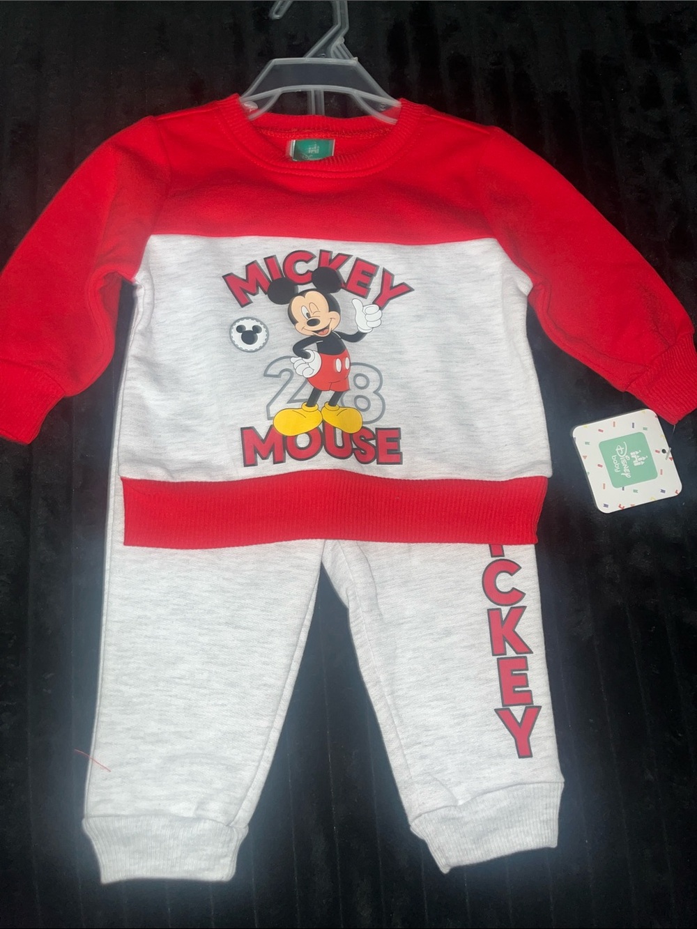 Disney Mickey Mouse Red and White Kids Matching Set